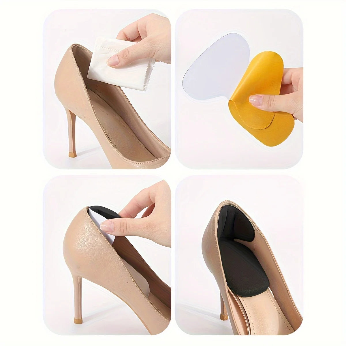 Double-Layer Foam Heel Pads – T-Shaped Non-Slip Heel Cushions for High Heels