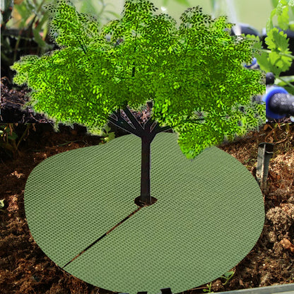 Round Weed Barrier Mats – Breathable Tree & Plant Mulch Rings