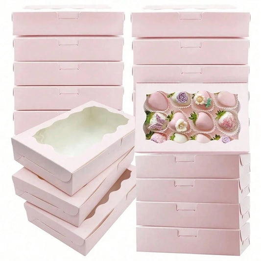Kraft Paper Gift Boxes with Window – Cake, Candy & Treat Packaging Boxes