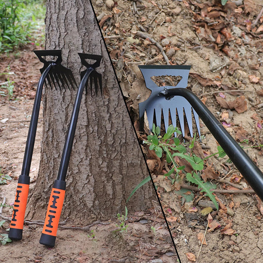 2-in-1 Garden Hoe & Rake – Dual-Head Steel Weeding & Soil Cultivator Tool