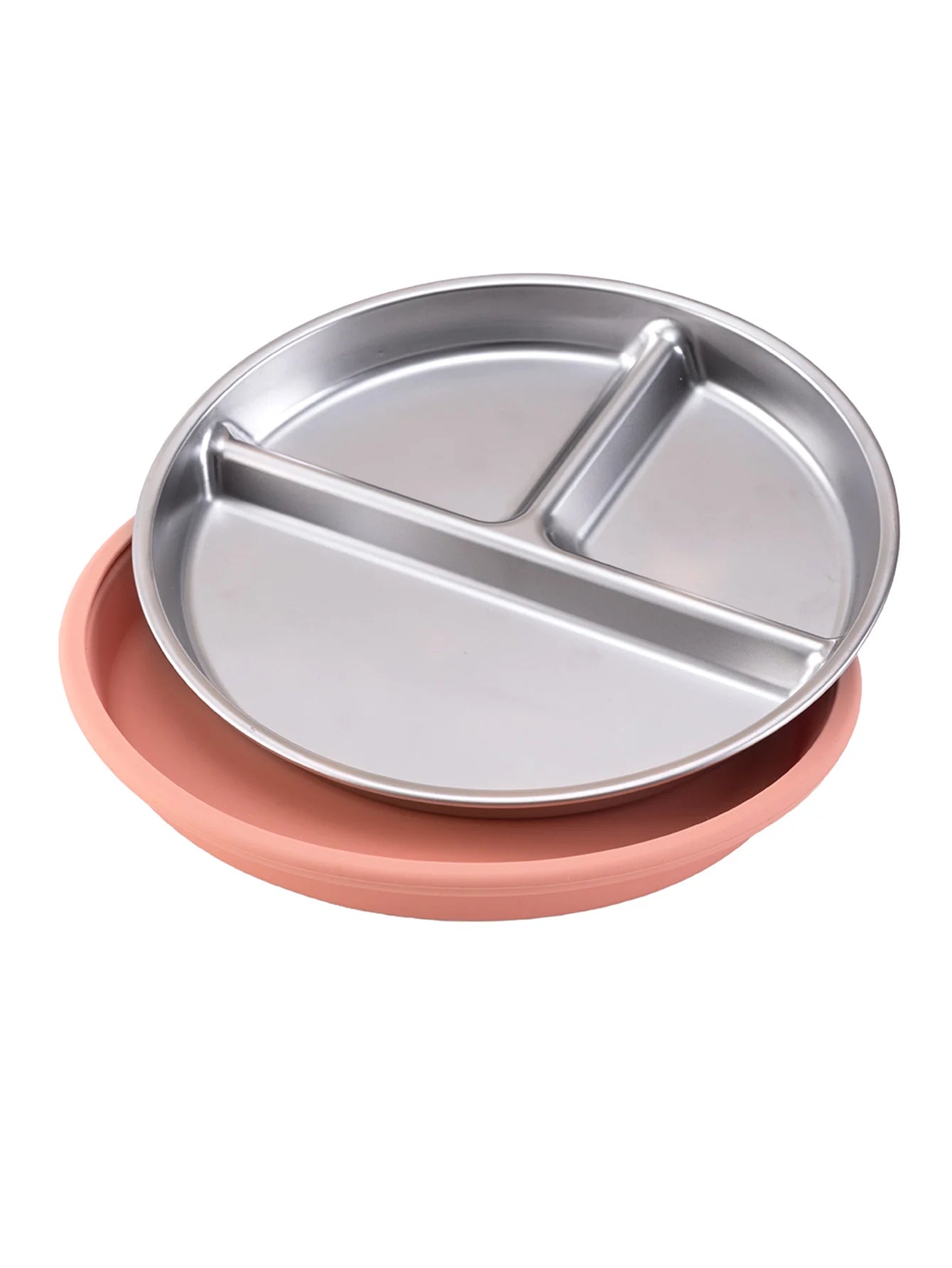 Stainless Steel Baby Suction Plate – Detachable Silicone Non-Slip Feeding Dish