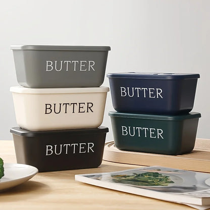 Butter Dish with Lid & Spreader Knife – Covered Butter Storage Container (16.7cm)