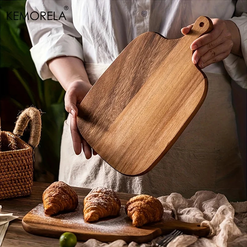 Wooden Serving Board – Durable Cutting Board for Bread, Cheese & Fruit