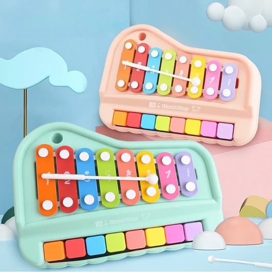 2-in-1 Montessori Xylophone & Piano – 8-Note Musical Learning Toy