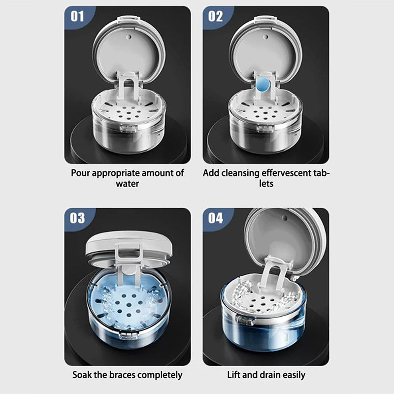 Portable Retainer & Denture Storage Case – Double Layer Protective Box