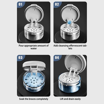 Portable Retainer & Denture Storage Case – Double Layer Protective Box