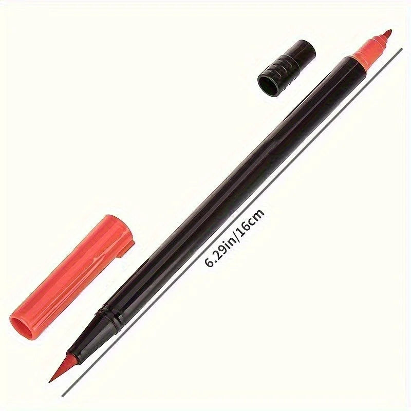 Double-Ended Watercolour Marker 24 Set – Dual Tip Art Pens for Drawing & Crafts