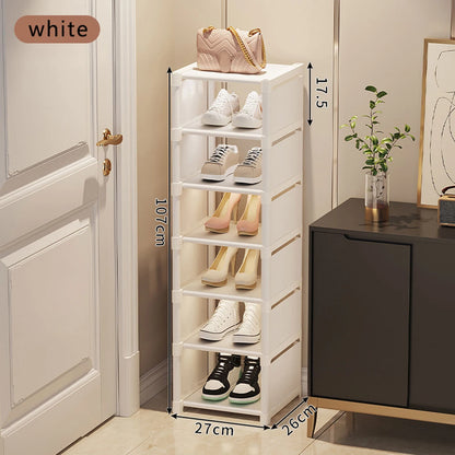 Slim Multi-Layer Shoe Rack – Space-Saving Narrow Shoe Storage Cabinet