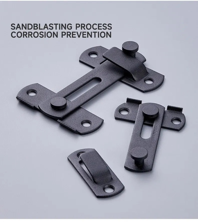 Sliding Barn Door Latch – Heavy Duty Right Angle Hook & Eye Lock for Doors, Gates & Cabinets