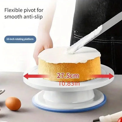76-Piece Cake Decorating Kit – Cake Turntable, Piping Bags & Icing Tools Set