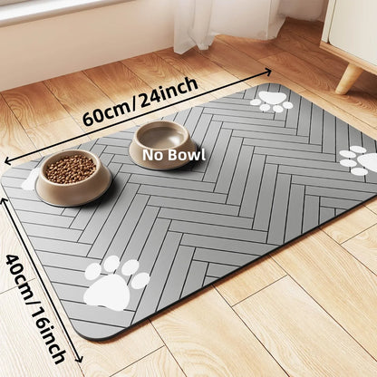 Absorbent Pet Feeding Mat – Waterproof Non-Slip Dog & Cat Placemat