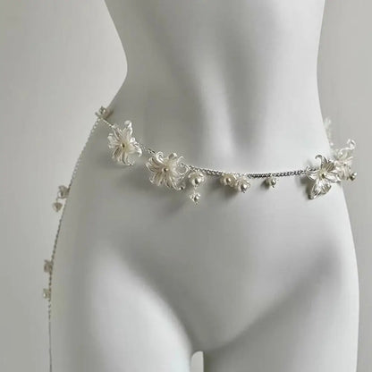 Y2K Layered Pearl Waist Chain