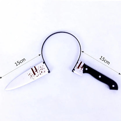 Halloween Fake Knife Headband – 3D Horror Costume Hair Accessory