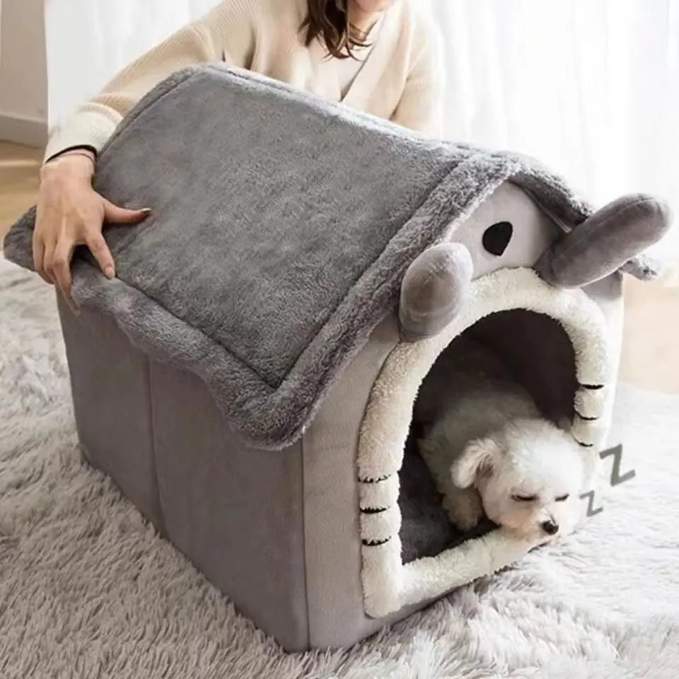 Cosy Pet House Bed – Removable & Washable Cat and Small Dog Hideaway