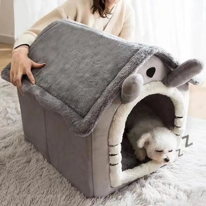 Cosy Pet House Bed – Removable & Washable Cat and Small Dog Hideaway