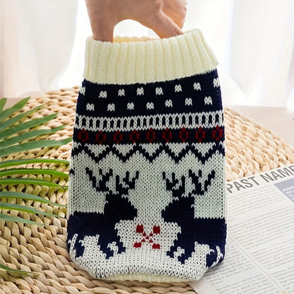 Christmas Knitted Pet Sweater for Dogs & Cats – Festive Winter Jumper for Small Pets