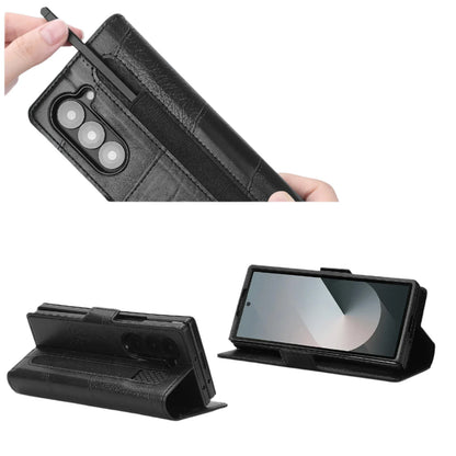 Flip Leather Phone Case for the Samsung Galaxy Z Fold7 (2 colours available)