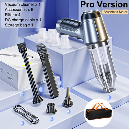 Portable Handheld Car Vacuum – Wireless High Suction Cleaner