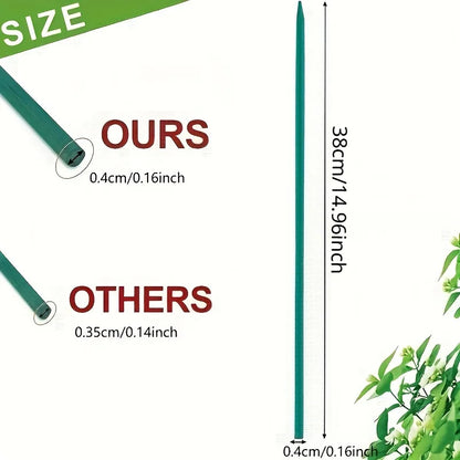 10-Piece Wooden Plant Stake Set – Garden Support & Plant Marker Sticks