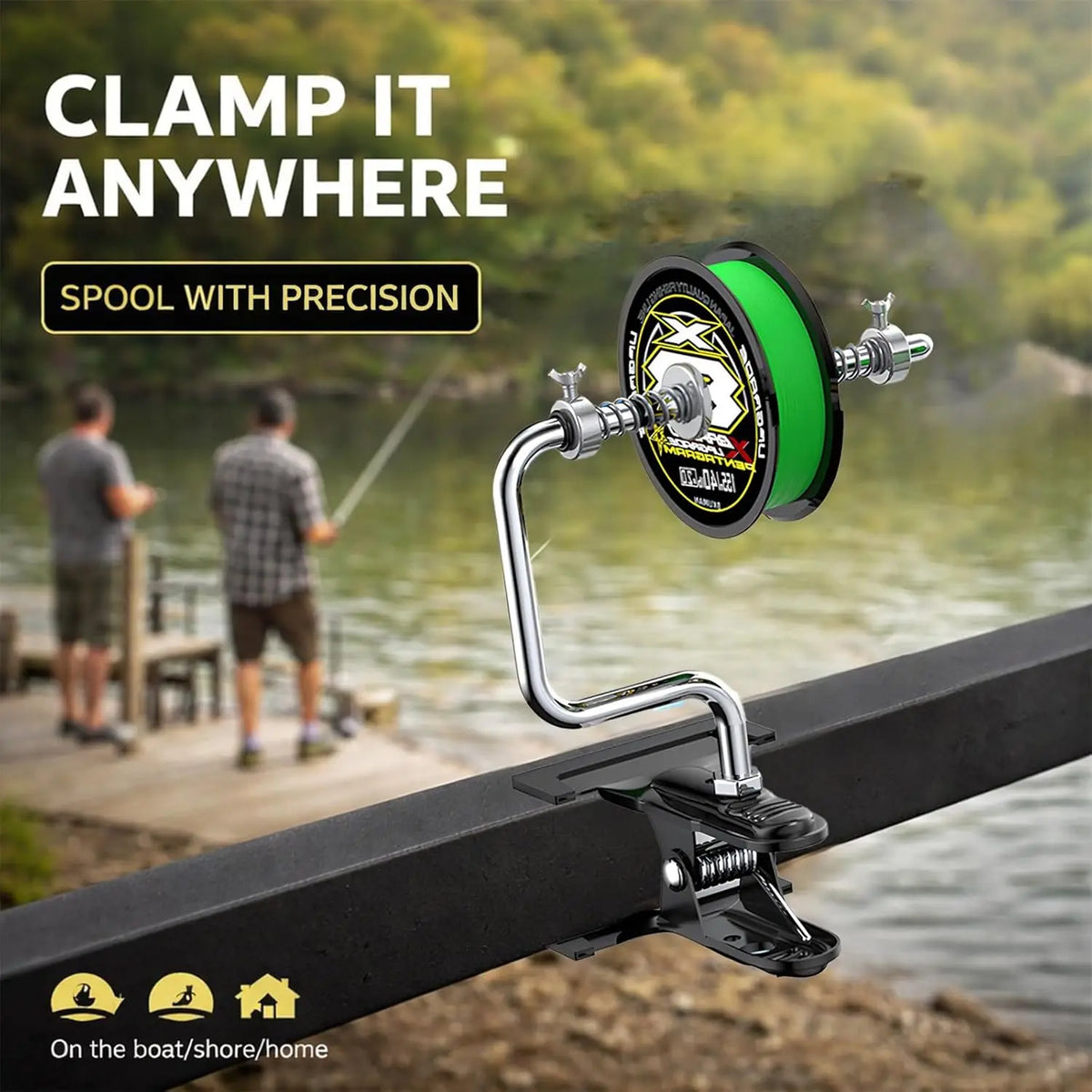 Portable Fishing Line Spooler – Adjustable Reel Spooling Station for Spinning & Baitcasting Reels
