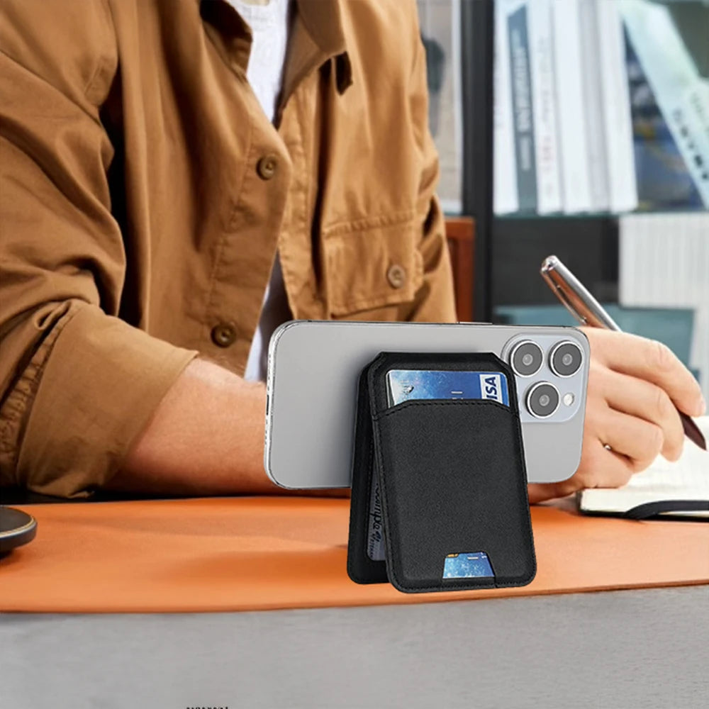 Magnetic Leather Wallet Case for iPhone (MagSafe Compatible)