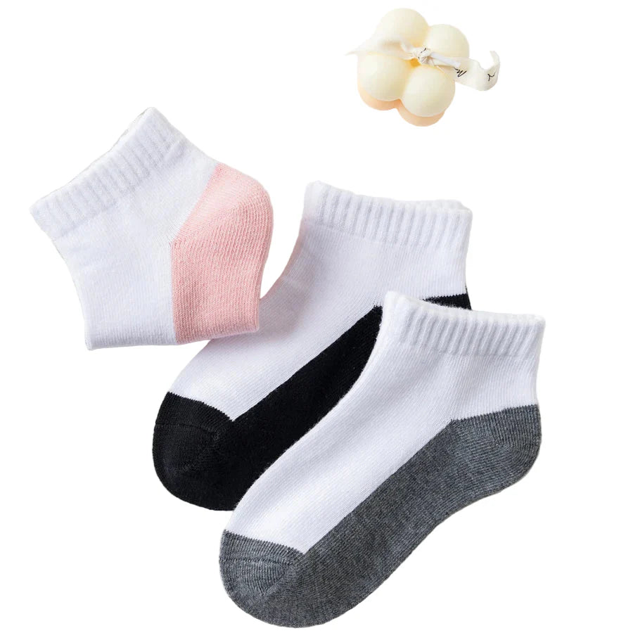 5 Pairs of Cotton Socks – For Boys & Girls (1–12 Years)