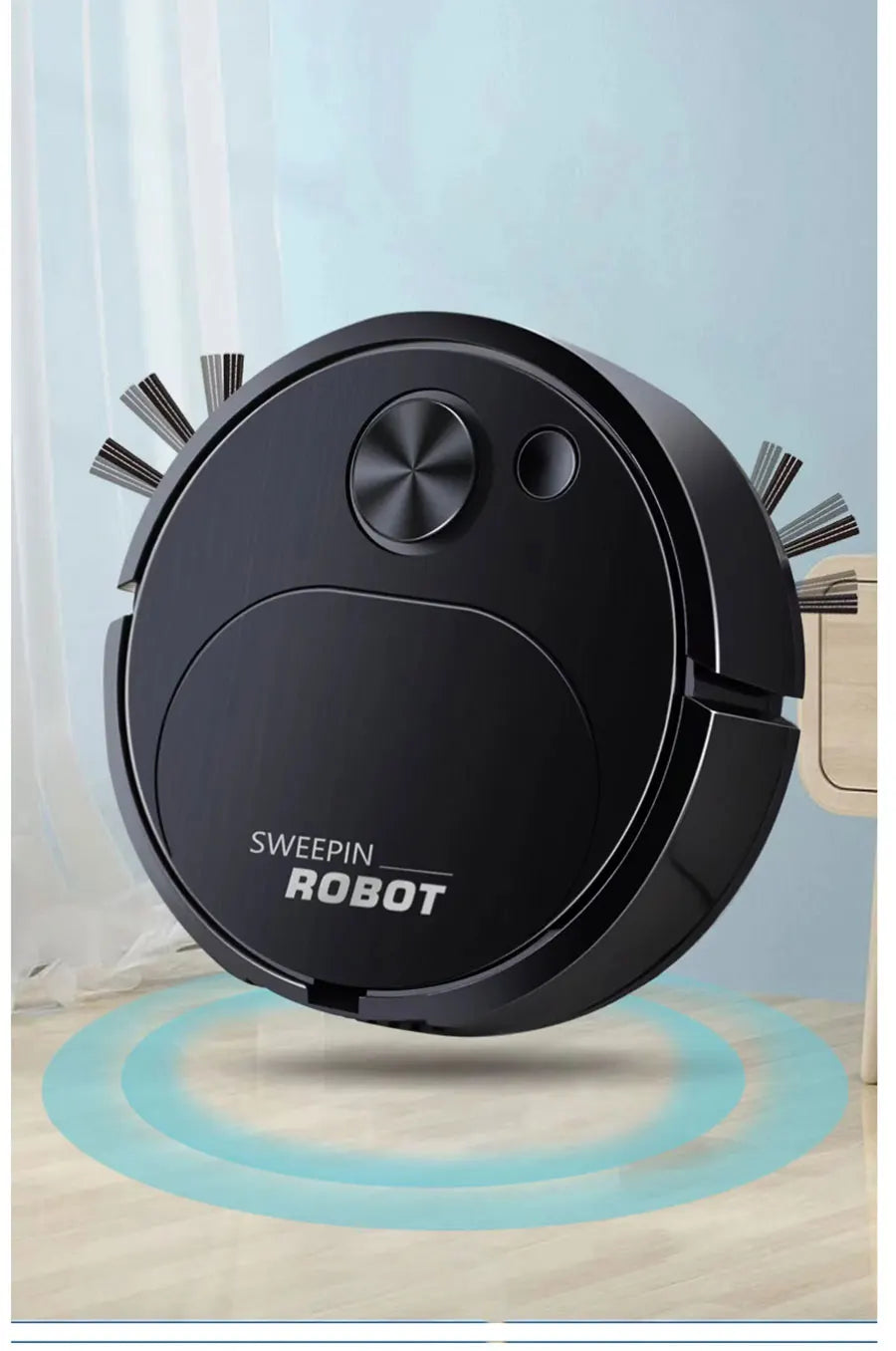 Mini Smart Robot Vacuum Cleaner – USB Rechargeable 3-in-1 Sweeper & Mop