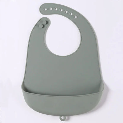 Silicone Baby Bib – Waterproof Food Catching Feeding Bib