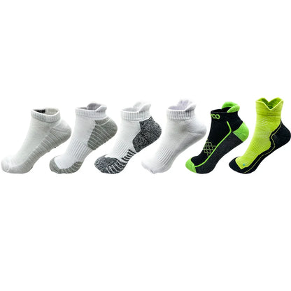 2/4 Pairs Cushioned Cotton Ankle Socks – Men & Women Low-Cut Athletic Sports Socks