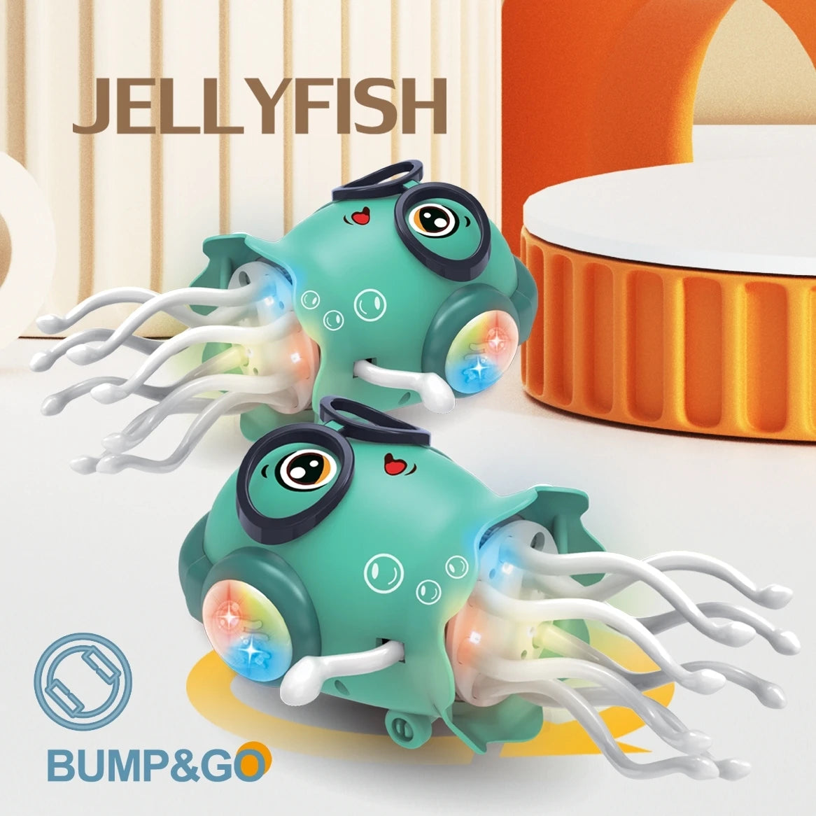 Dancing Jellyfish Crawling Toy – Musical LED Interactive Baby Toy