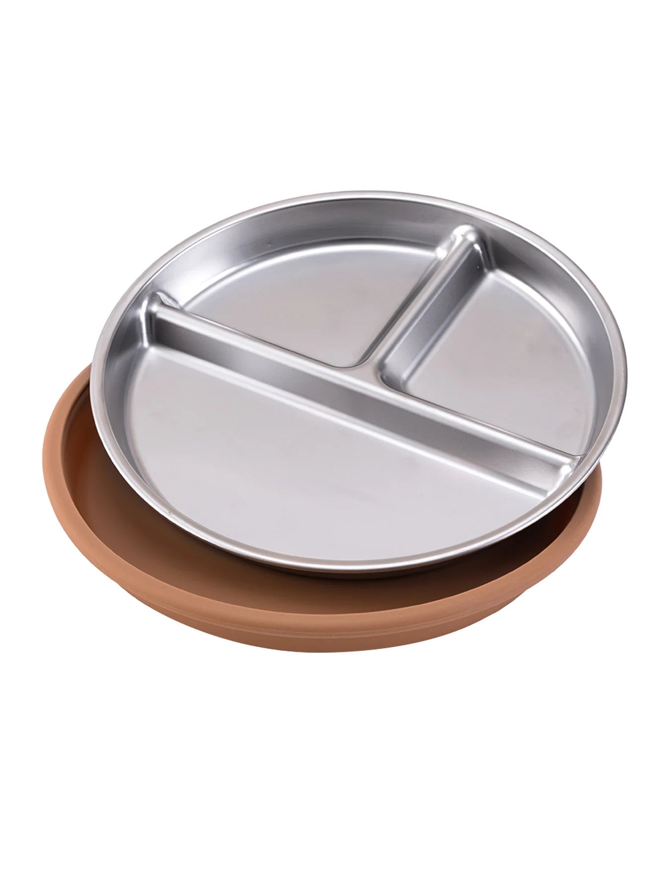 Stainless Steel Baby Suction Plate – Detachable Silicone Non-Slip Feeding Dish
