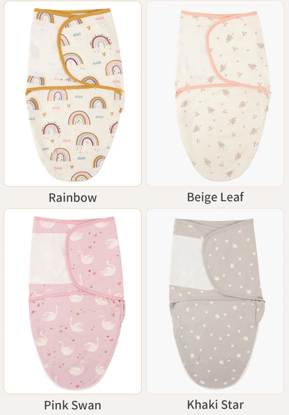 Baby Swaddle Wrap with Cap – Cotton Anti-Startle Newborn Blanket