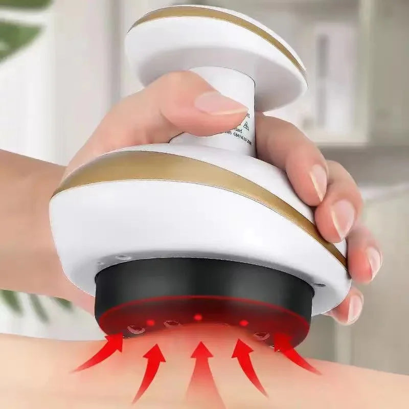 Electric Heated Gua Sha & Cupping Massager – Rechargeable Body Massage Device