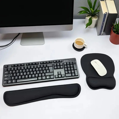 Ergonomic Keyboard Wrist Rest & Mouse Pad Set – 3-Piece Memory Foam Support Kit