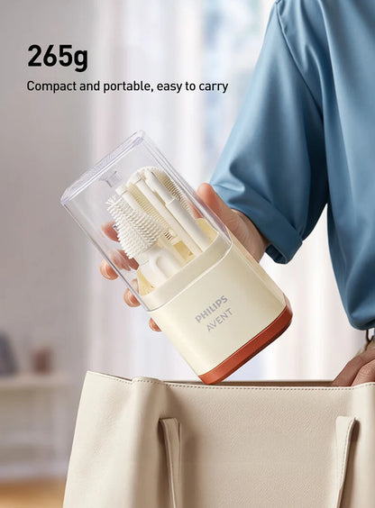 Baby Bottle Cleaning Set – Compatible with Avent Bottles (Brush, Drying Rack & Storage Kit)