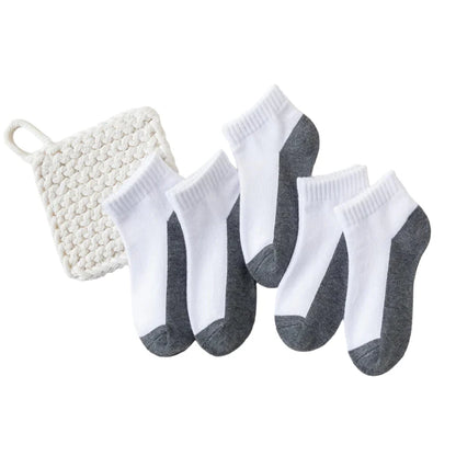 5 Pairs of Cotton Socks – For Boys & Girls (1–12 Years)
