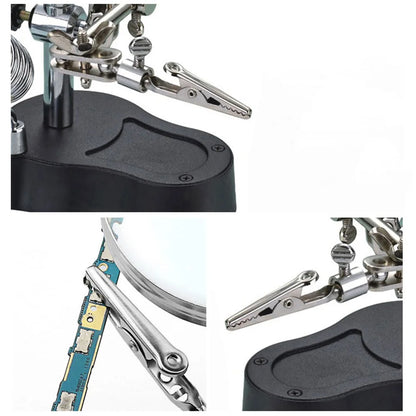 3.5X/12X Welding Magnifier with Auxiliary Clip & Stand