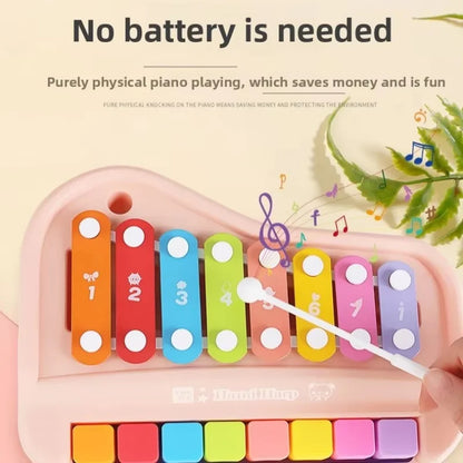 2-in-1 Montessori Xylophone & Piano – 8-Note Musical Learning Toy