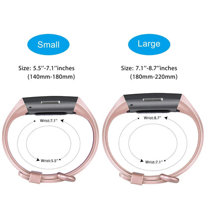 Fitbit Charge 3/3SE/4 Silicone Replacement Band (available in 2 sizes & 14 colours)