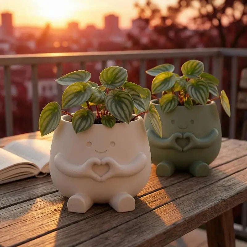 Cute Sitting Face Planter – Character Succulent & Indoor Plant Pot