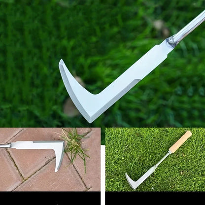 Stainless Steel Weeding Tool – L-Shaped Garden Weed Remover