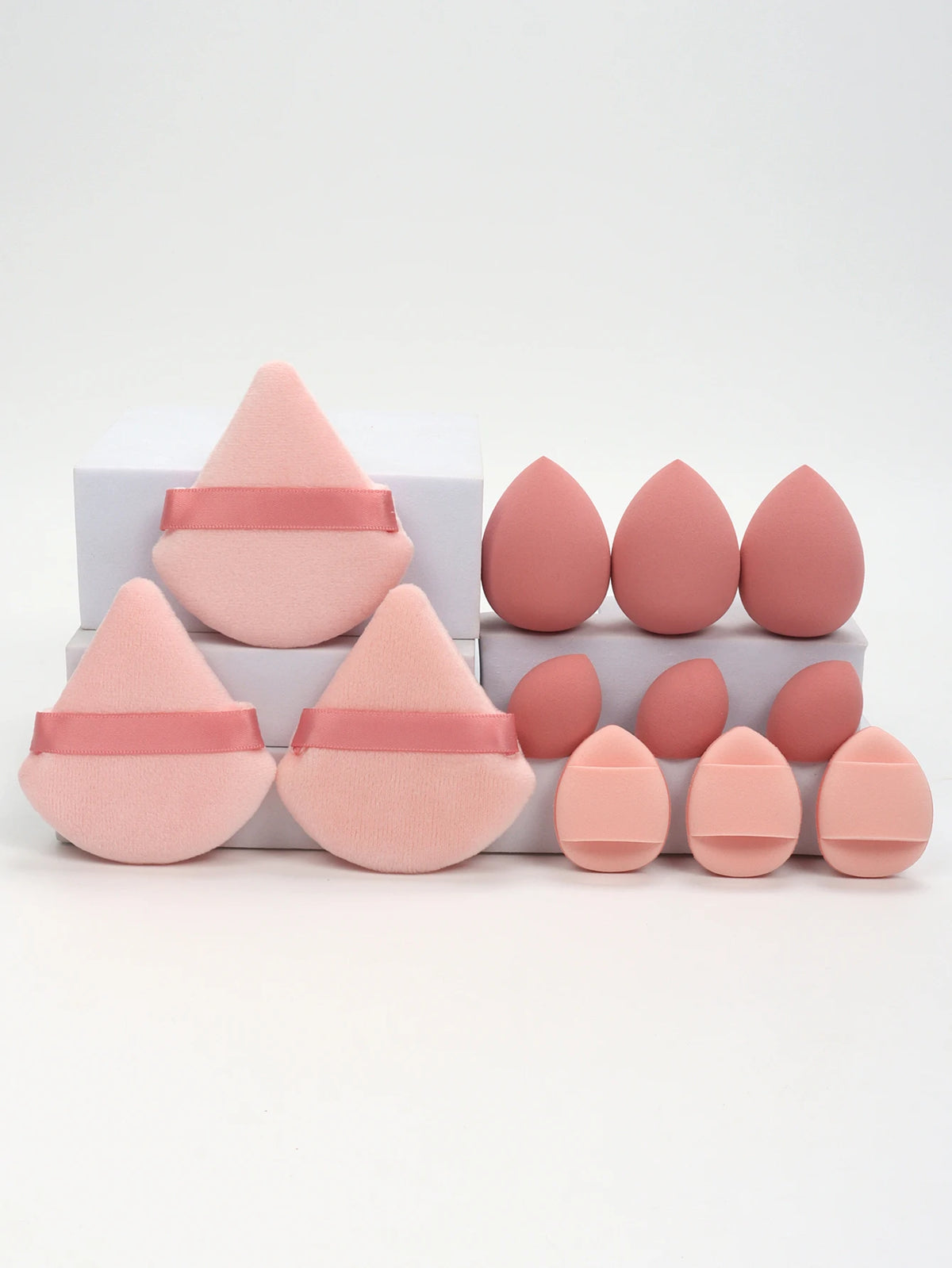 12-Piece Makeup Sponge & Powder Puff Set – Beauty Blenders, Cushion Puffs & Mini Makeup Sponges