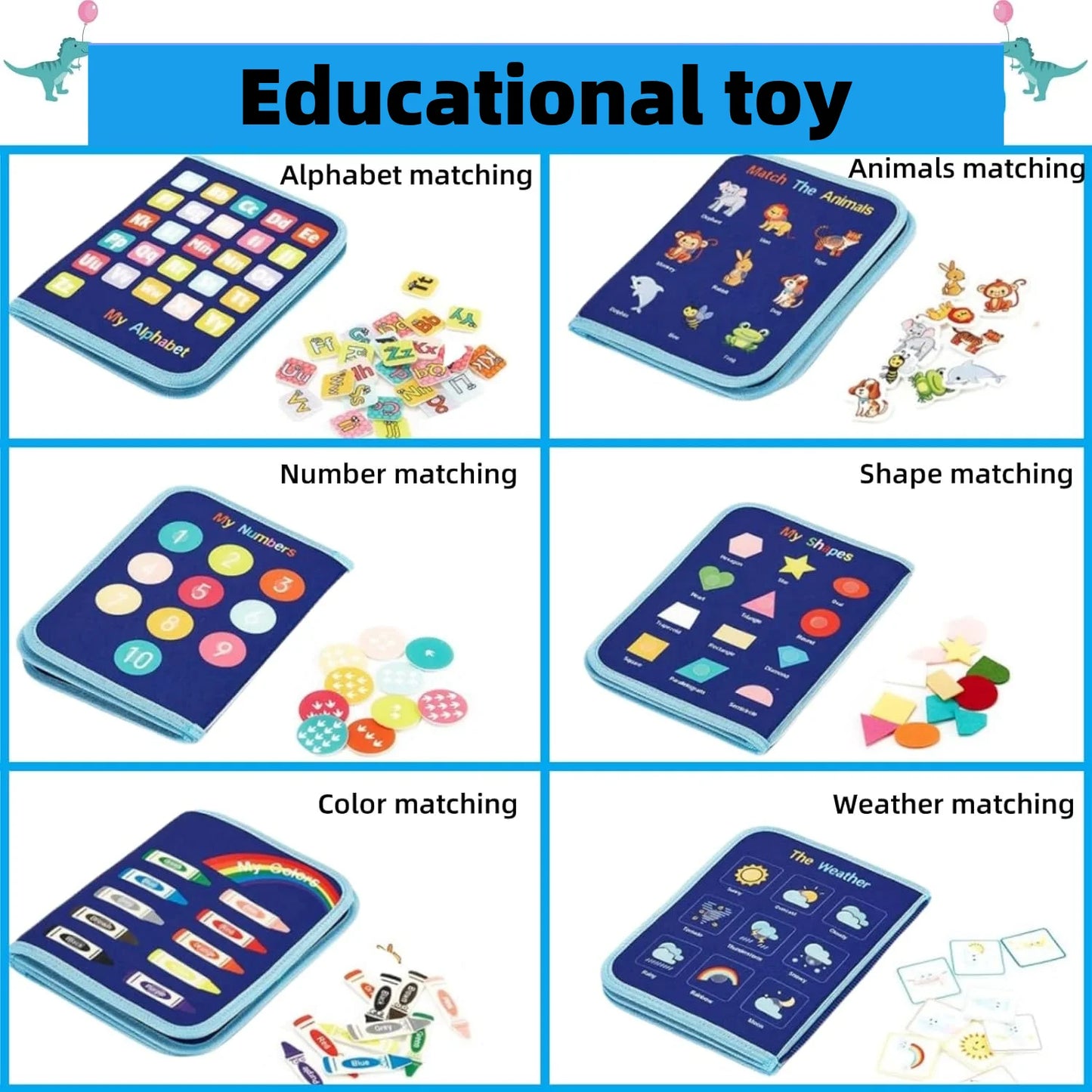 Montessori Toddler Busy Board – Sensory Learning & Travel Activity Book