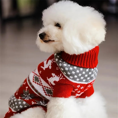 Christmas Knitted Pet Sweater for Dogs & Cats – Festive Winter Jumper for Small Pets