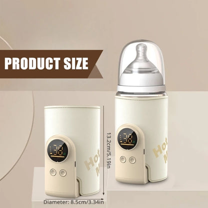 Portable Baby Bottle Warmer – USB Rechargeable with Digital Temperature Control