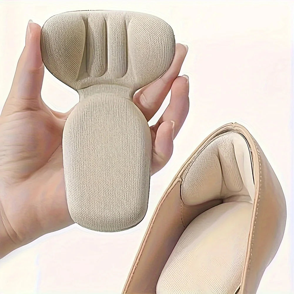 Double-Layer Foam Heel Pads – T-Shaped Non-Slip Heel Cushions for High Heels