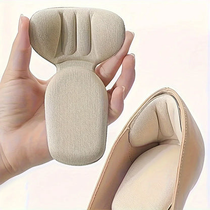 Double-Layer Foam Heel Pads – T-Shaped Non-Slip Heel Cushions for High Heels