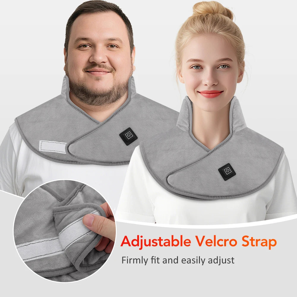 Electric Heated Shoulder & Neck Wrap – Adjustable Heat Therapy Pad (3 Levels)