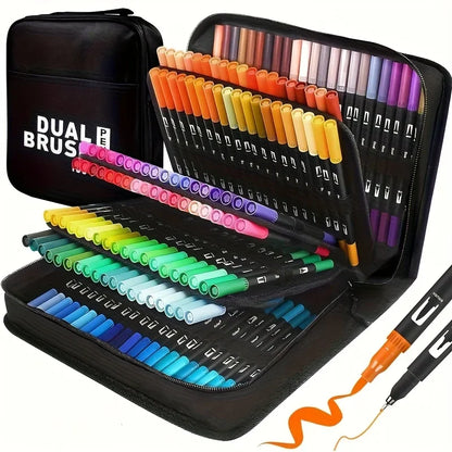 Double-Ended Watercolour Marker 24 Set – Dual Tip Art Pens for Drawing & Crafts