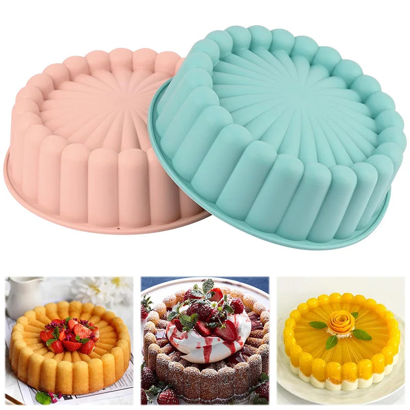 Silicone Charlotte Cake Mould – Fluted Round Baking & Dessert Pan